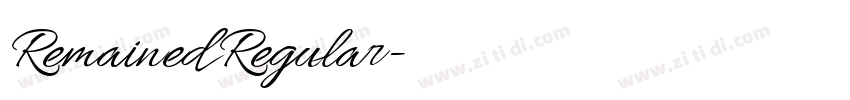 Remained Regular字体转换